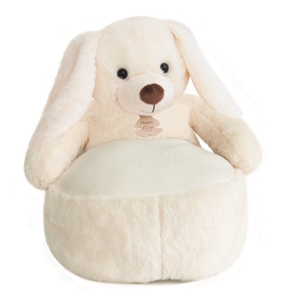 Histoire d Ours Pouf Lapin Blanc - 50 cm